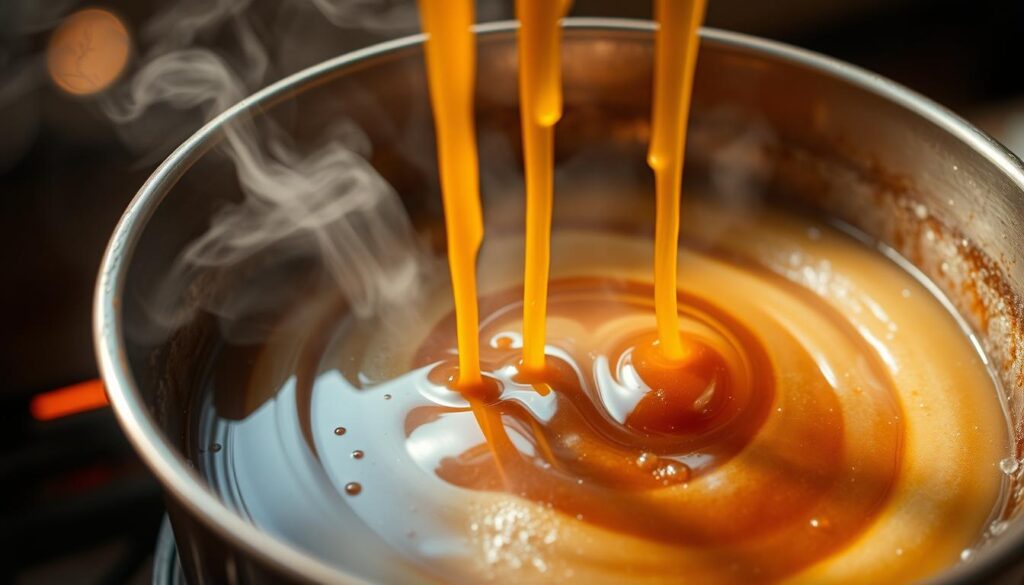 lokum syrup and slurry mixing