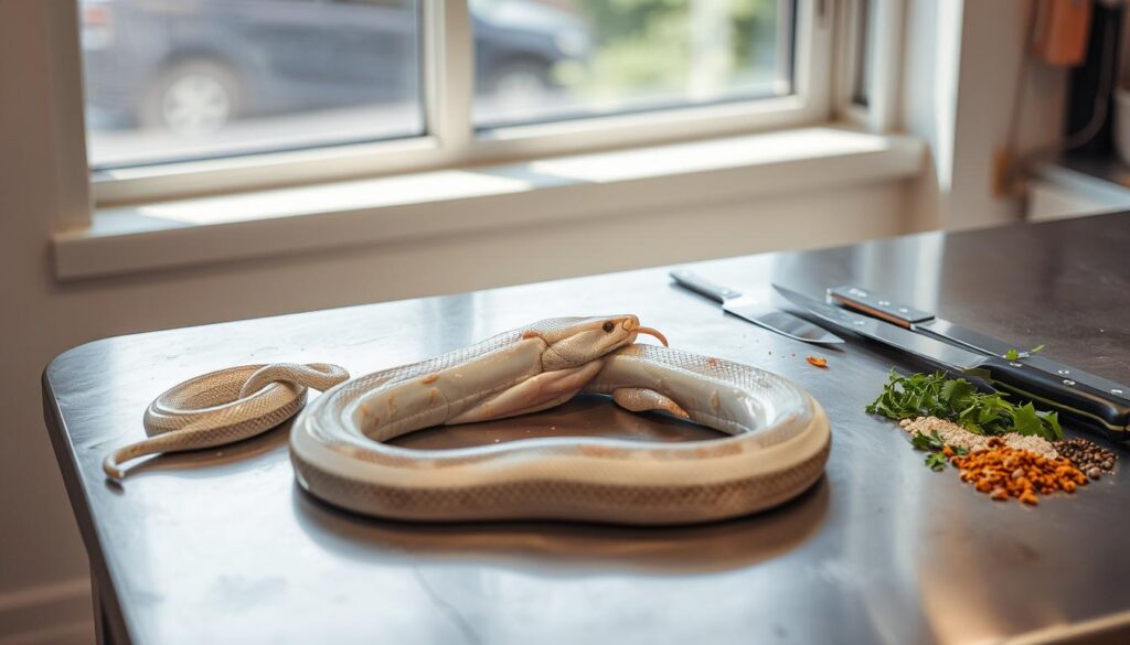 snake meat preparation